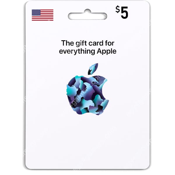 iTunes Gift Card $5 USD USA Apple iTunes 5 Dollars United States