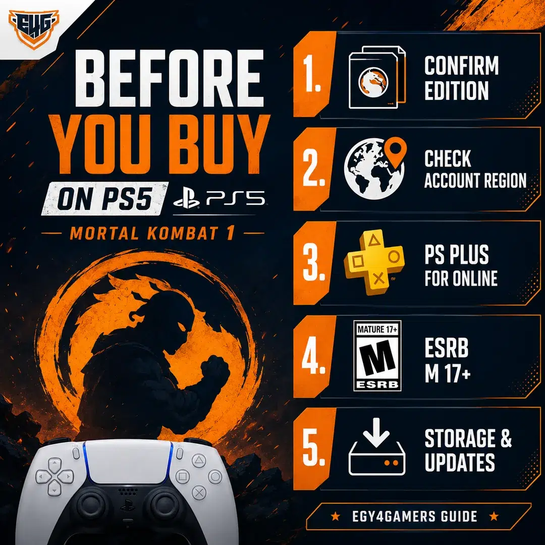 Mortal Kombat 1 PS5 Guide: Gameplay, Story, Modes & Buying Tips | Egy4Gamers - Egy4Gamers, PlayStation 5, PlayStation Plus , PlayStation Network, PSN Cards, PSN Card, PlayStation Games, , Ps Plus , Ps Accounts ,Apple iTunes Gift Card, PUBG What should you know before you buy Mortal Kombat 1 PS5?