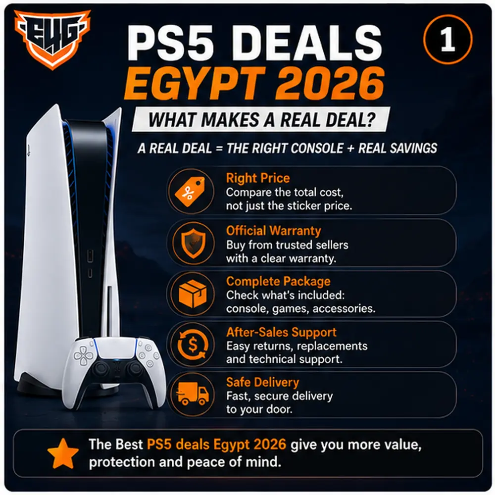 PS5 Deals Egypt 2026: Best Prices, Bundles and Discount Offers - Egy4Gamers, PlayStation 5, PlayStation Plus , PlayStation Network, PSN Cards, PSN Card, PlayStation Games, , Ps Plus , Ps Accounts ,Apple iTunes Gift Card, PUBG What Makes a PS5 Discount a Real Deal?