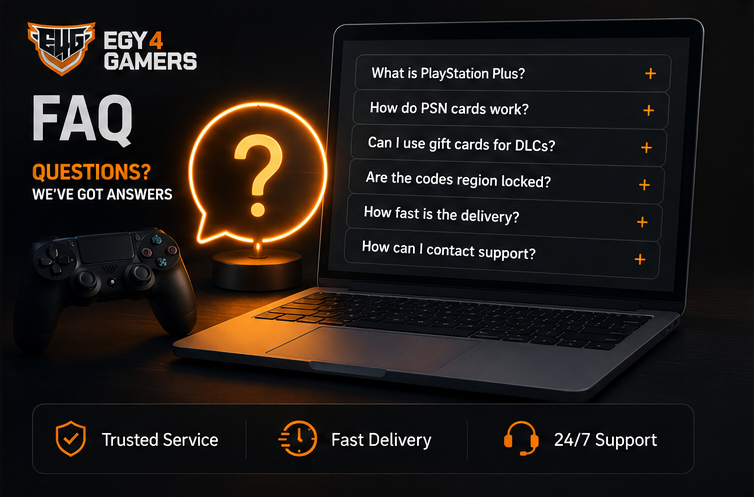 Frequently asked questions about PlayStation gift cards in Egypt
